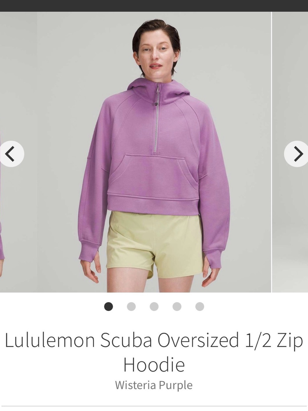 Lululemon scuba Hooded Half-Zip Pullover Jacket - Pink